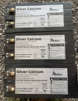 Batteries Exide Silver Calcium 12V 180 AH très bon état